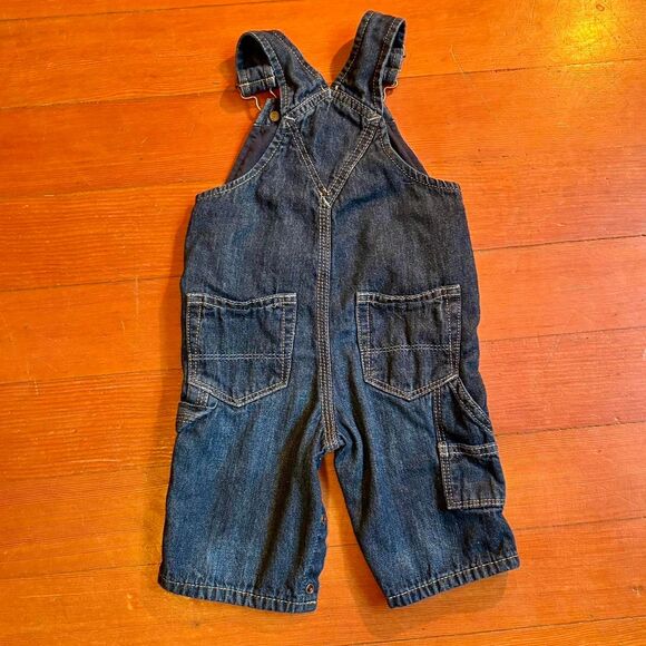 Baby Gap Blue Denim Overalls Size 0-3 Months - Picture 2 of 4
